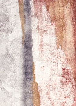 Kupfer & Rosa Metallic-Aquarell auf strukturiertem Papier