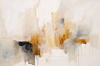 Abstract minimalism in earth tones with a touch of gold