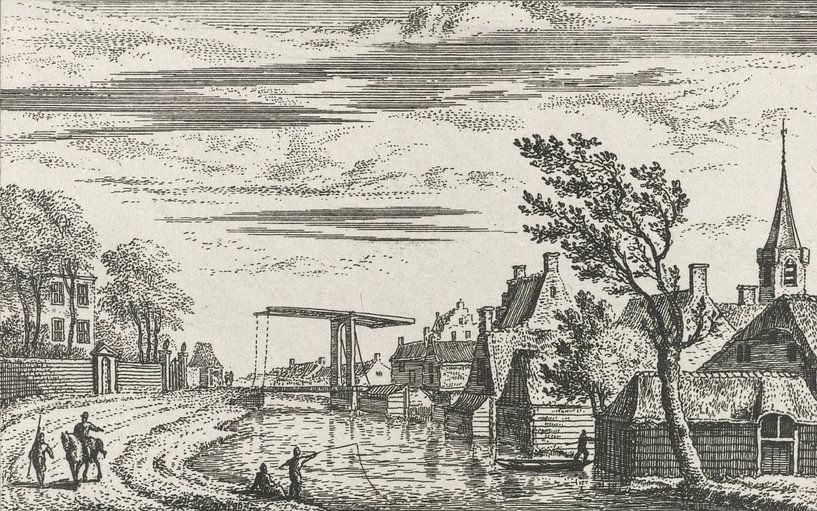 Abraham Rademaker, Blick auf das Dorf Baambrugge, 1670 von Atelier Liesjes