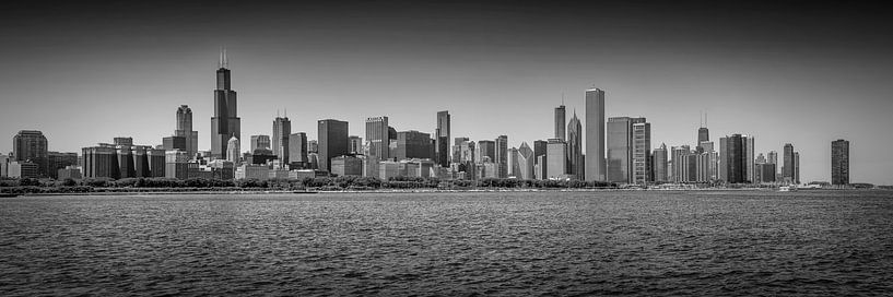 CHICAGO Skyline Panorama sw van Melanie Viola