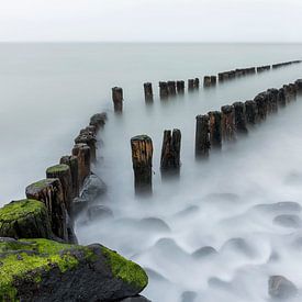 Sturmfluten auf dem Seedeich bei Westkapelle von Ruud Engels