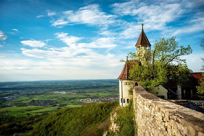 Burg Teck am Abend von Andreas Nägeli