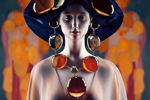 Fashionista mit Schmuck