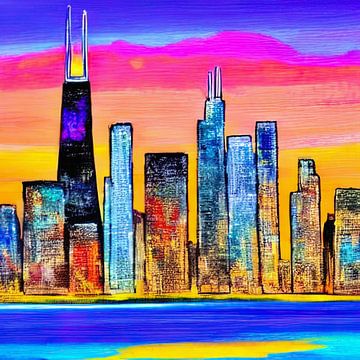 Chicago Skyline V.2 van Younsi