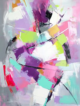Vibrant Chaos van Abstract Schilderij