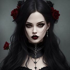 `Goth lady in Black by Brian Morgan