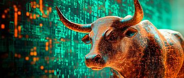 Stier voor een digitale achtergrond van Poster Art Shop