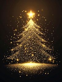 Glittering Christmas tree by Poster Art Shop