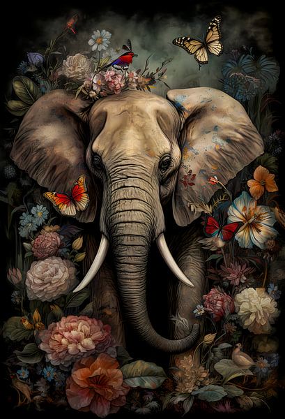 Flower Elephant No1 par Mutschekiebchen