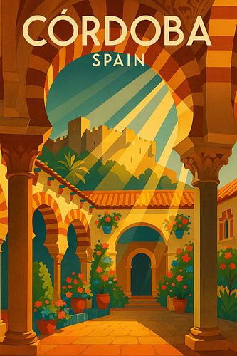 Córdoba Spain Vintage Travel Poster Wall Art