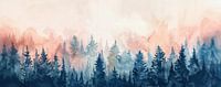 Morgenrot im Wald Nr. 1