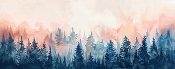 Morgenrot im Wald Nr. 1