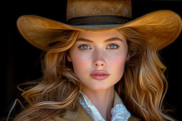 Blond Cowboy Girl van Dunto Venaar