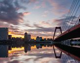 Willemsbrug Rotterdam at sunset von Ilya Korzelius Miniaturansicht