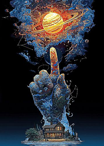 Le doigt qui tient le cosmos sur Paijo Sukirman