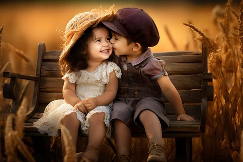 A Moment of Tenderness and Innocence in the Wheatfield