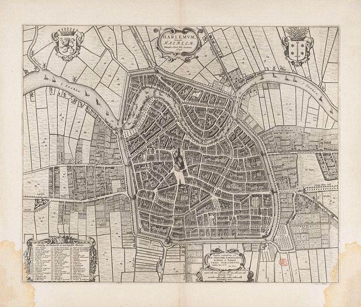 Karte von Haarlem von 1652 von Historisch Haarlem