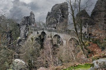 Die Bastei im Elbsandsteingebirge von Martin Köbsch