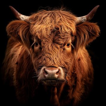 Highlander Kuh Porträt von TheXclusive Art