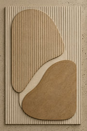 Minimalist Organic Shapes on a Concrete-Effect Finish