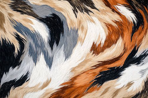 Manteau animal abstrait dans des tons chauds