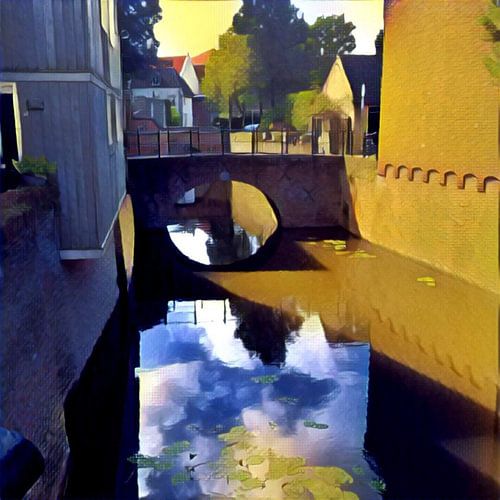 Backstreet with bridge, Den Bosch, The Netherlands