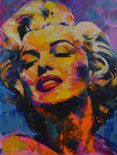 Marilyin Monroe Abstract Portret van Magnus Karlsen