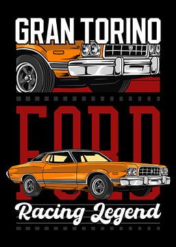 Ford Grand Torino Muscle Car van Adam Khabibi