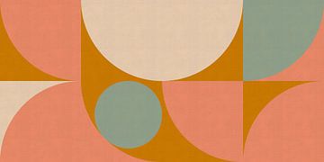Warme geometrie in pastelpalet van Dina Dankers
