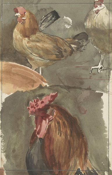Coq et poules, Jan Veth par All the Masters