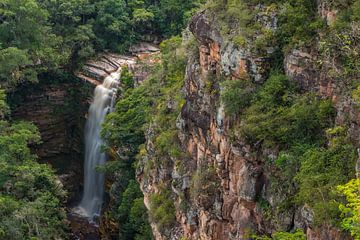 Mosquito-Wasserfall in der Chapada Diamantina in der Landschaft von B von Castro Sanderson