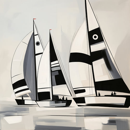 Monochromes Segelabenteuer