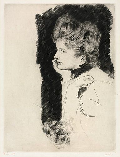 Paul César Helleu - Kopf einer Frau