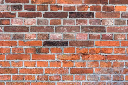 Close-up van rode bakstenen muurtextuur