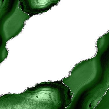 Green & Silver Agate Texture 16 by Aloke Design