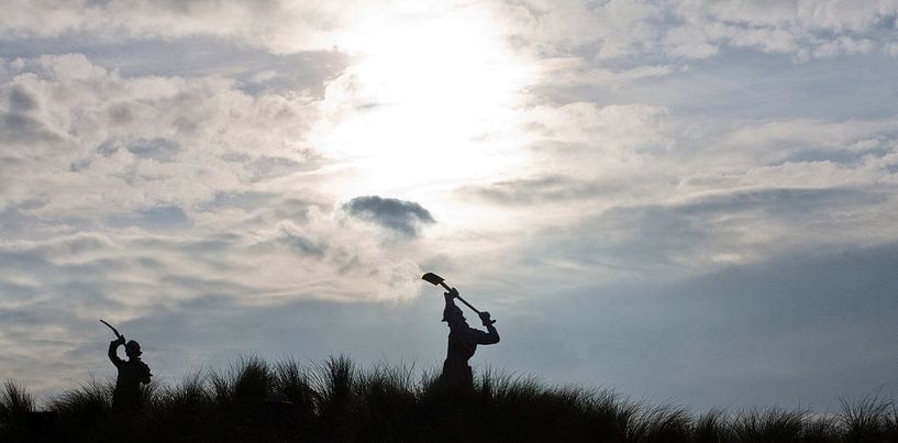 Men in the Dunes by Guido Akster