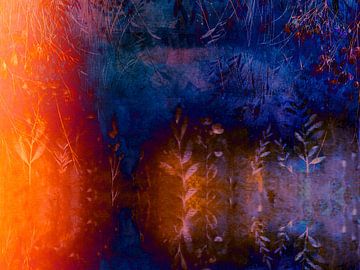Scandinavian meadow fantasy moonlight abstraction