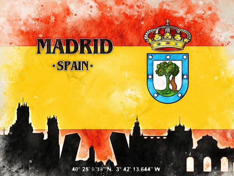 Madrid von Printed Artings