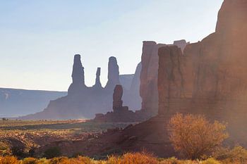 Rock formations in Monument Valley