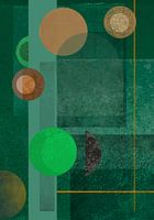 abstract kunstwerk met verschillende vormen en kleuren