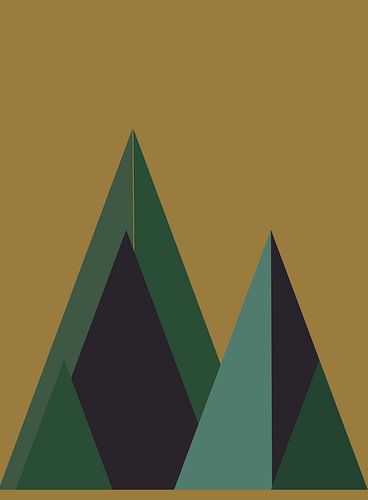 Yama - Grafisch abstraktes Design von Bergen in den Dolomiten