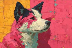 moderne japanische Kunst Akita Inu Hund