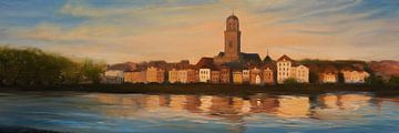 Skyline Deventer Schilderij van Linde Larrivee