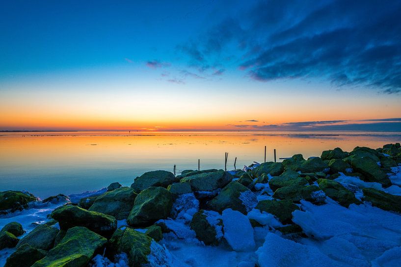 winterzonsondergang Zurich Friesland van Jan Peter Nagel