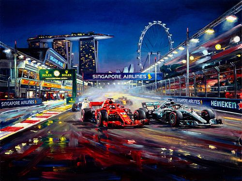 Ferrari F1-nachtrace in Marina Bay