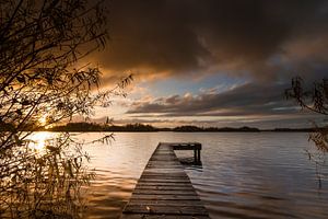 Herfstlicht over het Paterswoldse Meer van robert wierenga