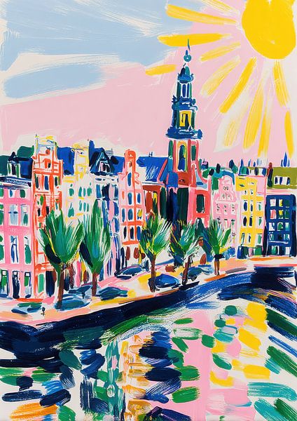 Amsterdam in Matisse-stijl van Niklas Maximilian