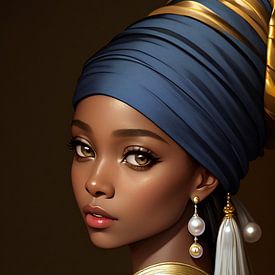 Das neue Mädchen mit der Perle von Hilde Remerie Fotografie und digitale Kunst