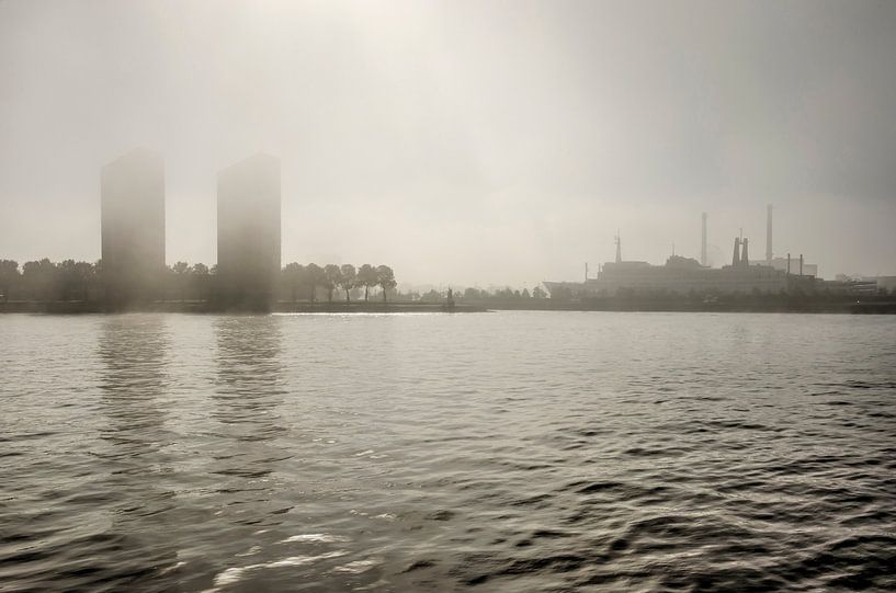 Katendrecht in de mist van Frans Blok