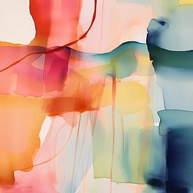 aquarel of inkt abstracte achtergrond van Ariadna de Raadt-Goldberg